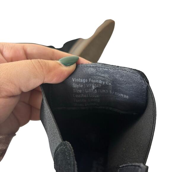 Vintage Foundry Co. Elizabeth Wedge Boot Black Size 7.5 - Picture 7 of 7